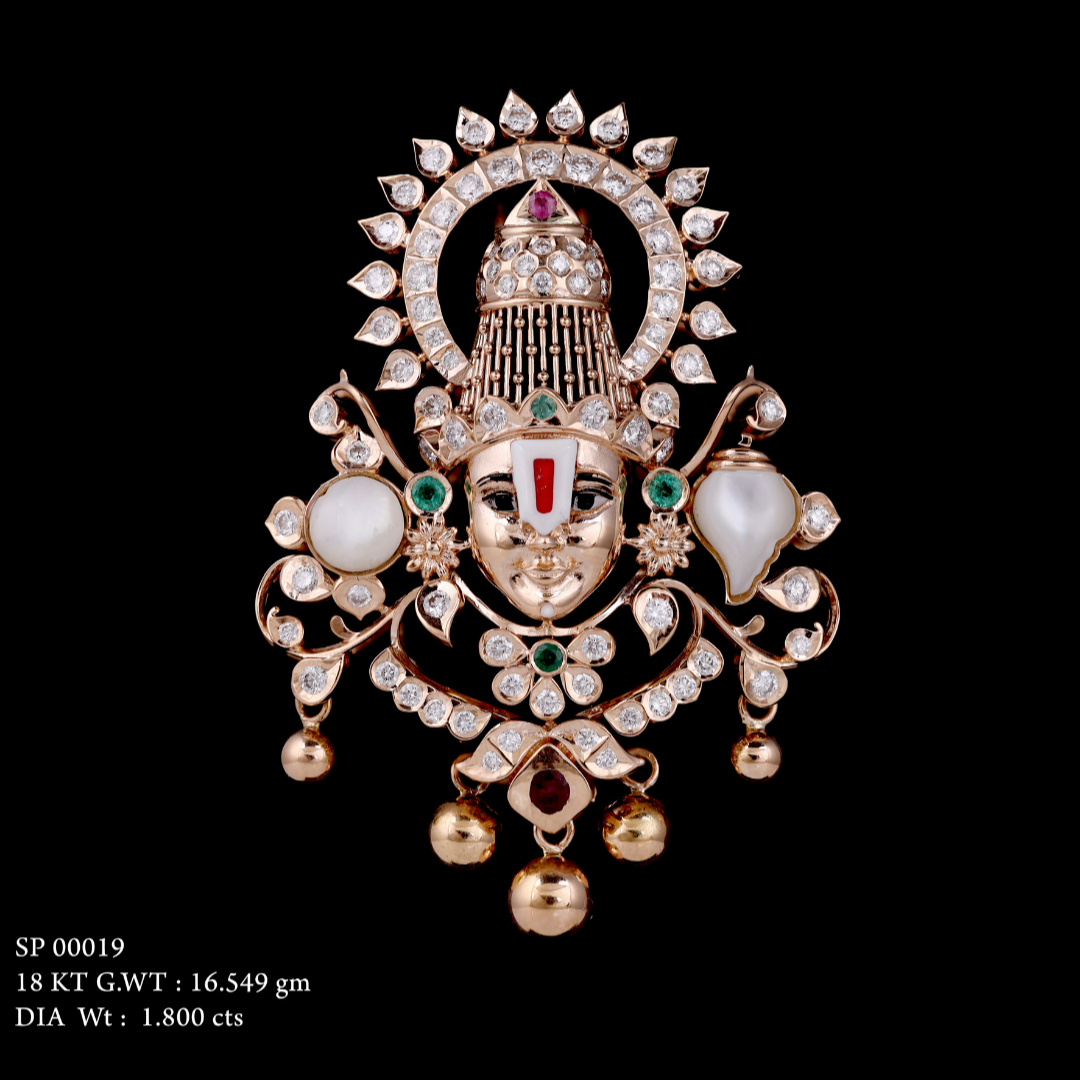Kimtee Jewellers - God Balaji Shank Pendant